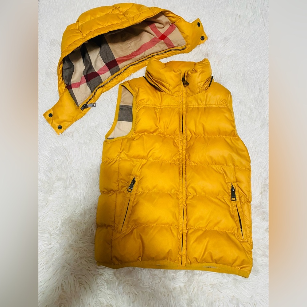 Burberry Yellow Kids Puffer Vest